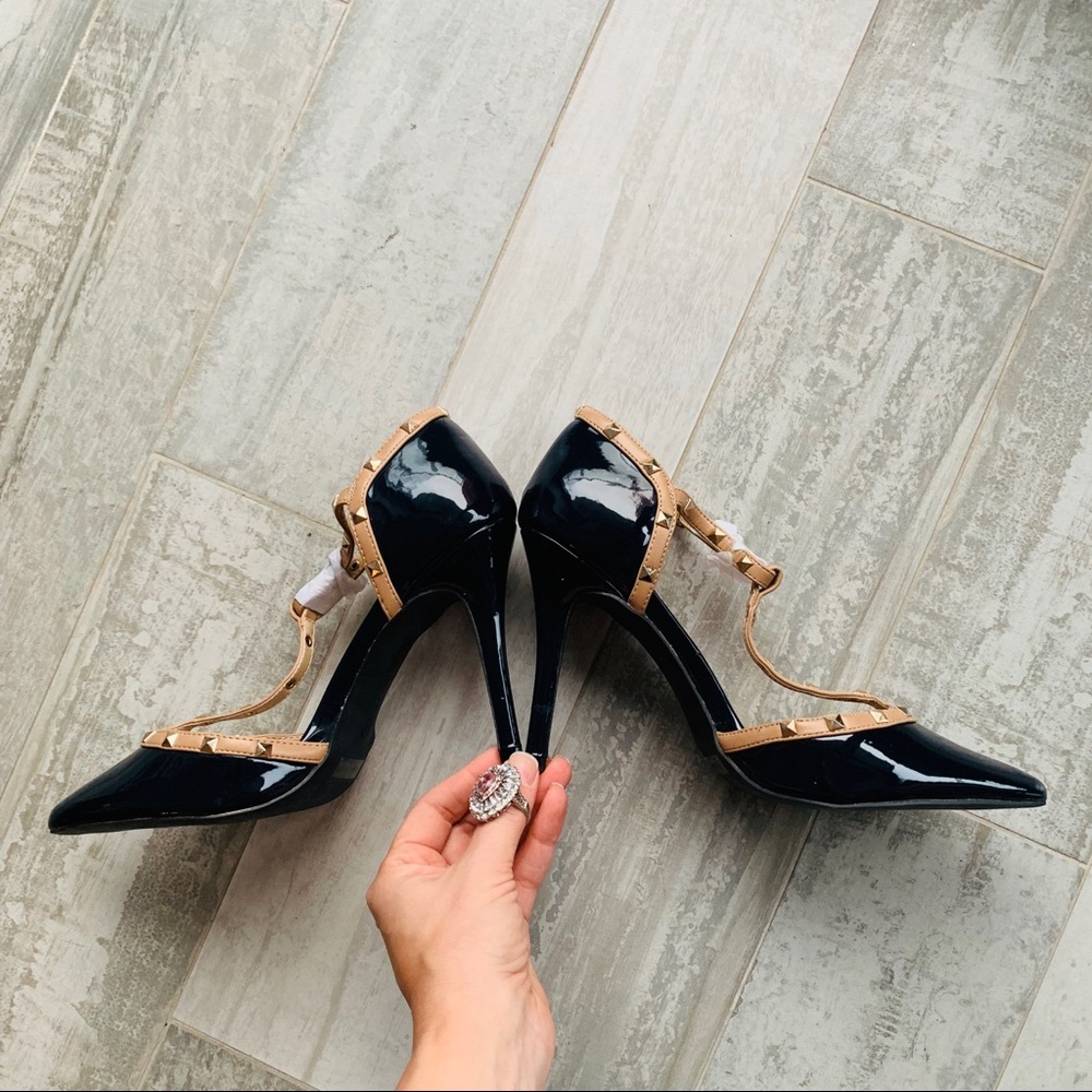 Dream Pairs RockstarP Patent FA leather gold cones - Picture 5 of 9